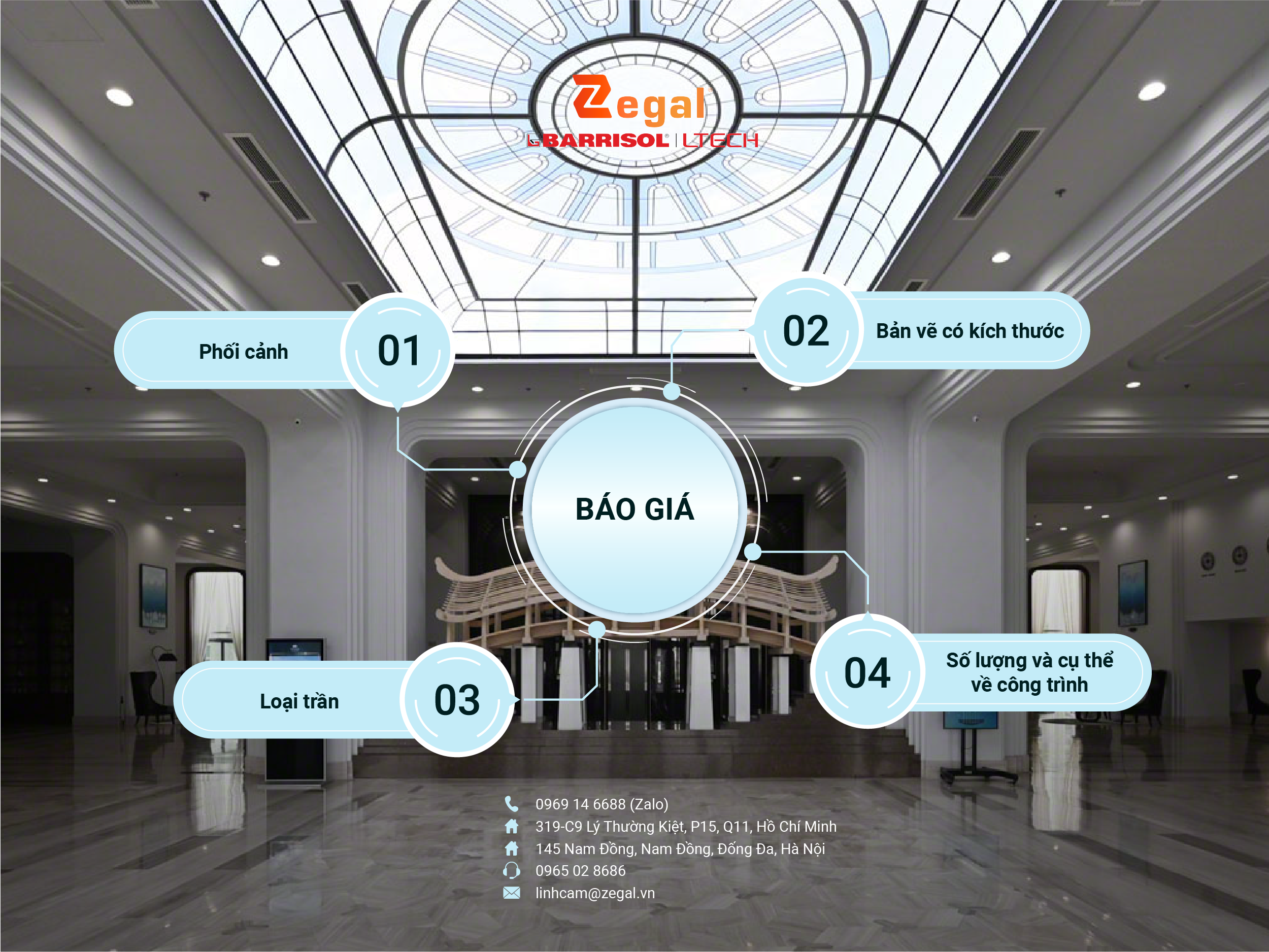 Báo giá thi công trần xuyên sáng mới nhất