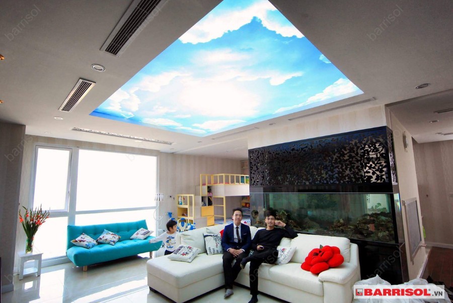 giấy dán trần nhà 3d
