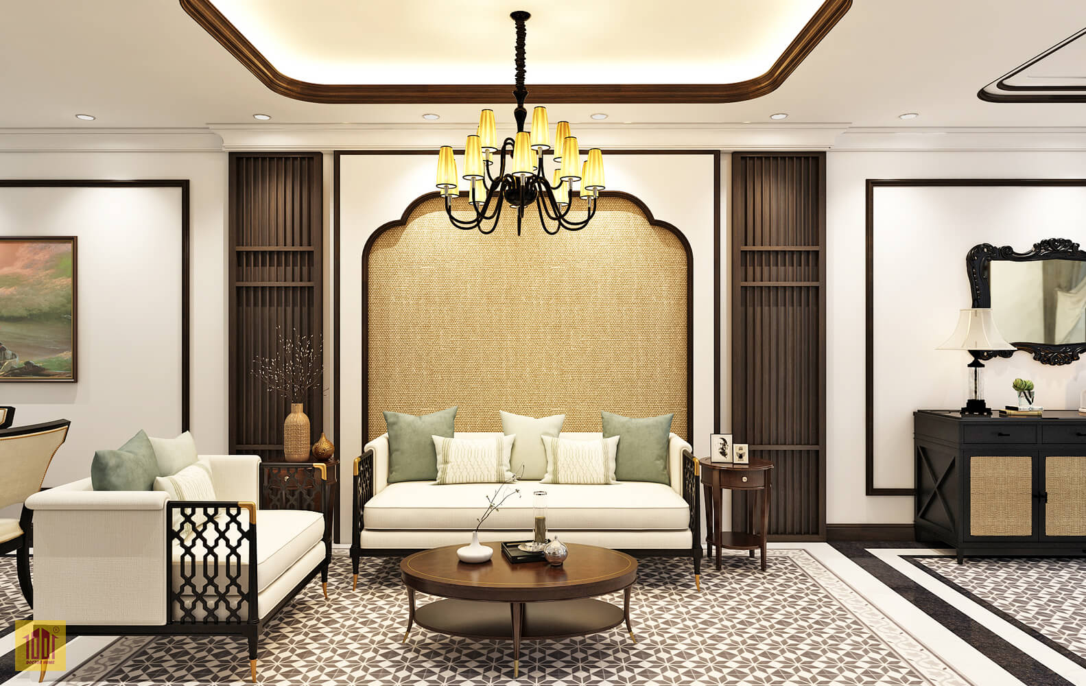 Không gia nhà ở mang phong cách Indochine thường mang vẻ đẹp cổ kính, trang nhã nhưng không kém phần hiện đại