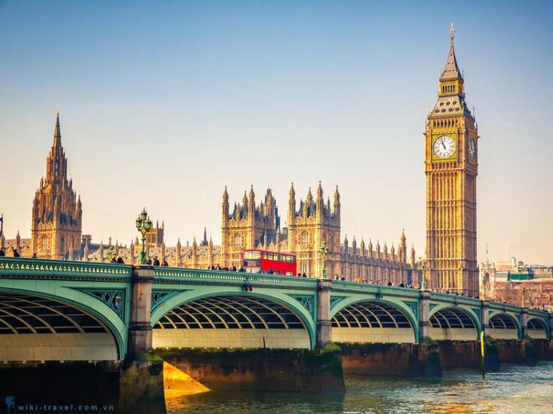 Tháp đồng hồ Big Ben Là một trong những biểu tượng kiến trúc nổi tiếng nhất của London và Vương quốc Anh