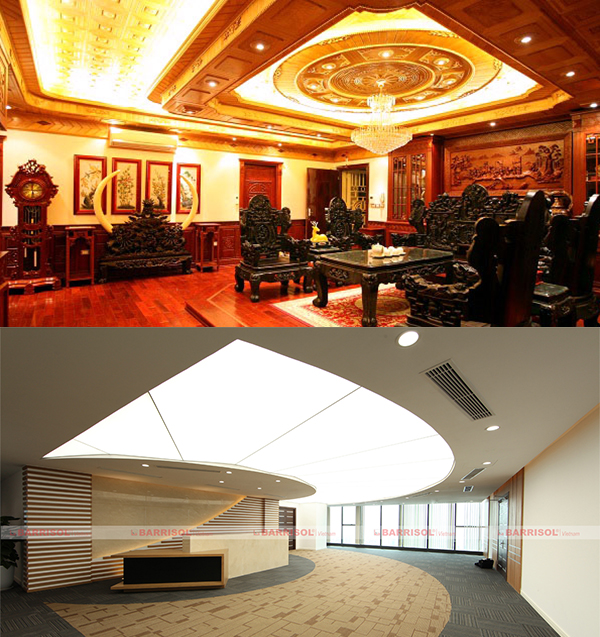 trần xuyên sáng trần nhà đẹp barrisol việt nam