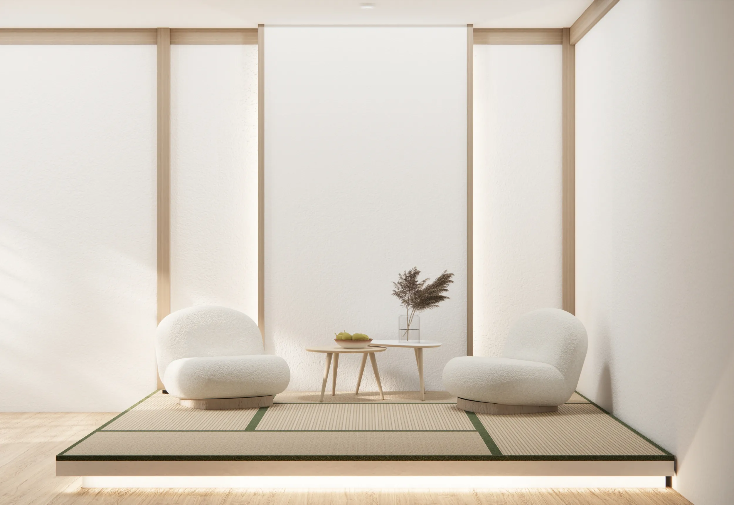 Japandi hỗ trợ tổ chức không gian theo chiều sâu, hạn chế cảm giác chật hẹp (Nguồn: Internet)