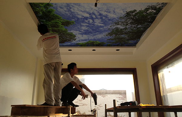 Quy trình thực hiện dự án thi công trần xuyên sáng Barrisol