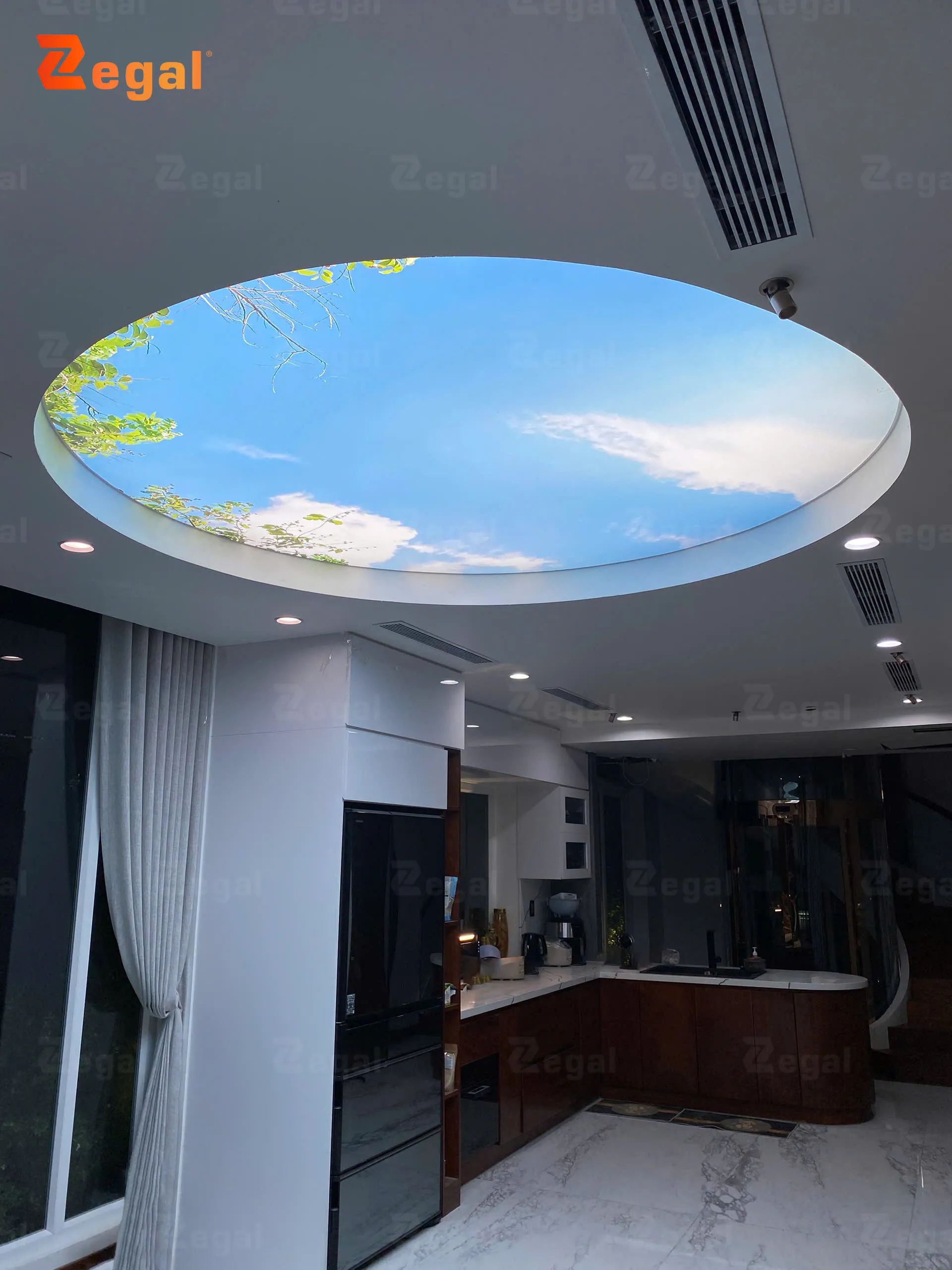 Giải pháp thi công trần xuyên sáng biệt thự, villa Tự Do được tính toán chính xác