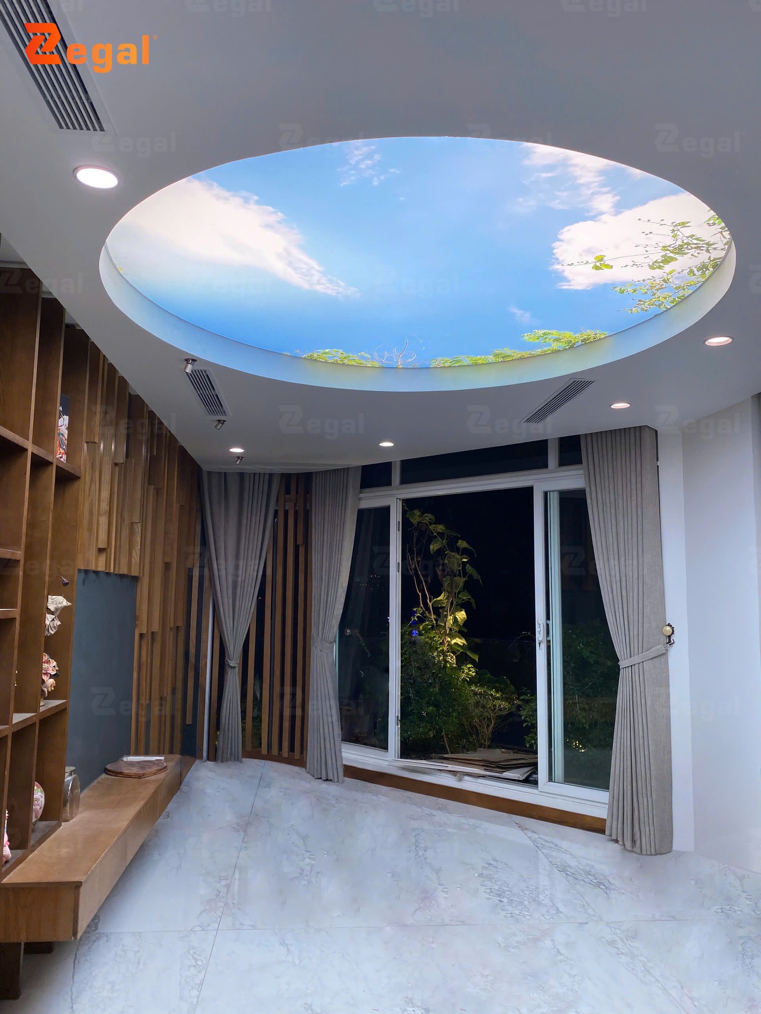 Trần in thiên nhiên sẽ tạo ra một bầu không khí tươi mới, gần gũi và đầy sức sống